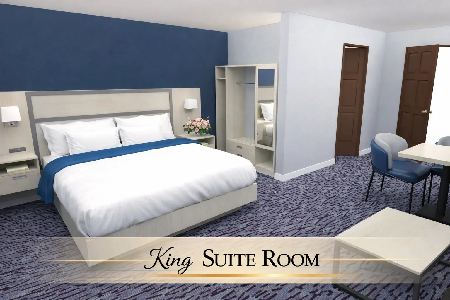 King Suite with full kitchenette — extended stay Vernal Utah
