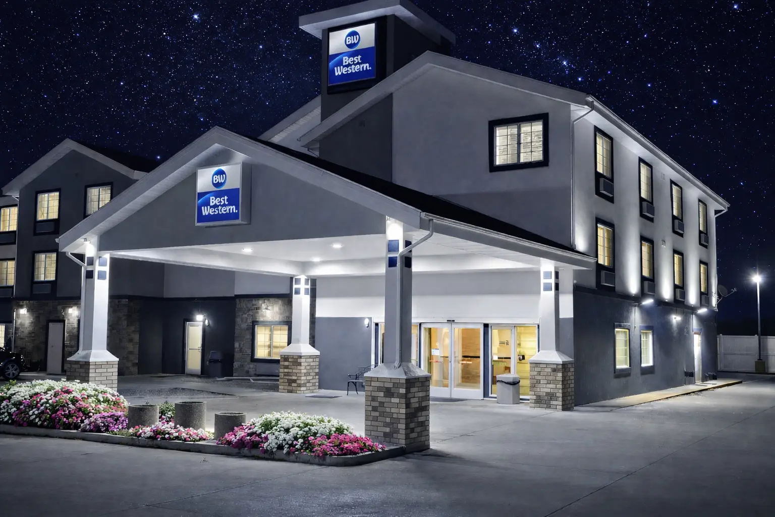 Best Western Extended Stay Vernal Utah — Hotel Exterior at Night
